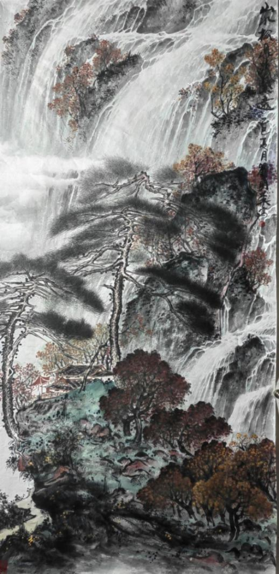 (已瘦身)北派筆墨繪古松 浩氣沖天入畫魂:藝術(shù)家劉明華2278.png