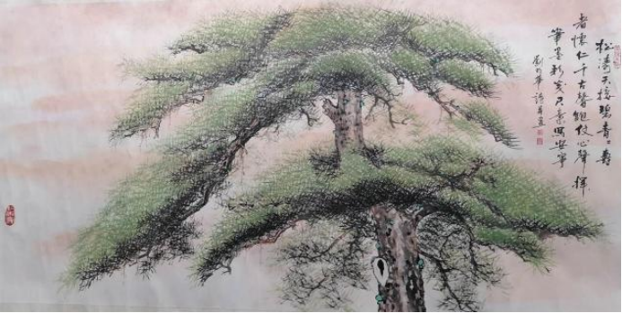 (已瘦身)北派筆墨繪古松 浩氣沖天入畫魂:藝術(shù)家劉明華765.png